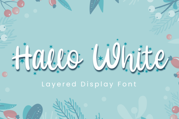 Hallo White: A Festive and Romantic Font for Holiday Designs