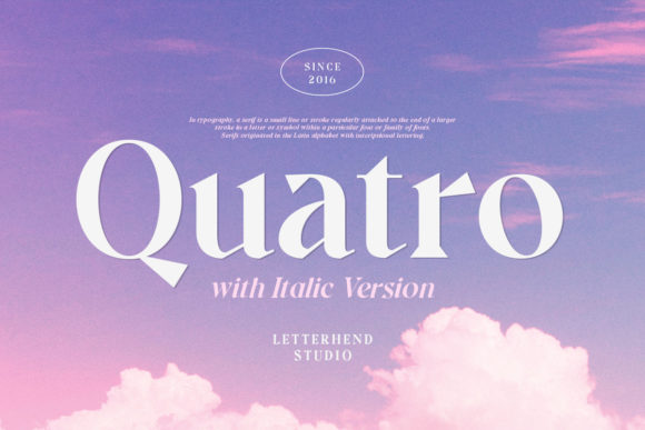Quatro: A Bold and Elegant Serif Font for Creative Projects